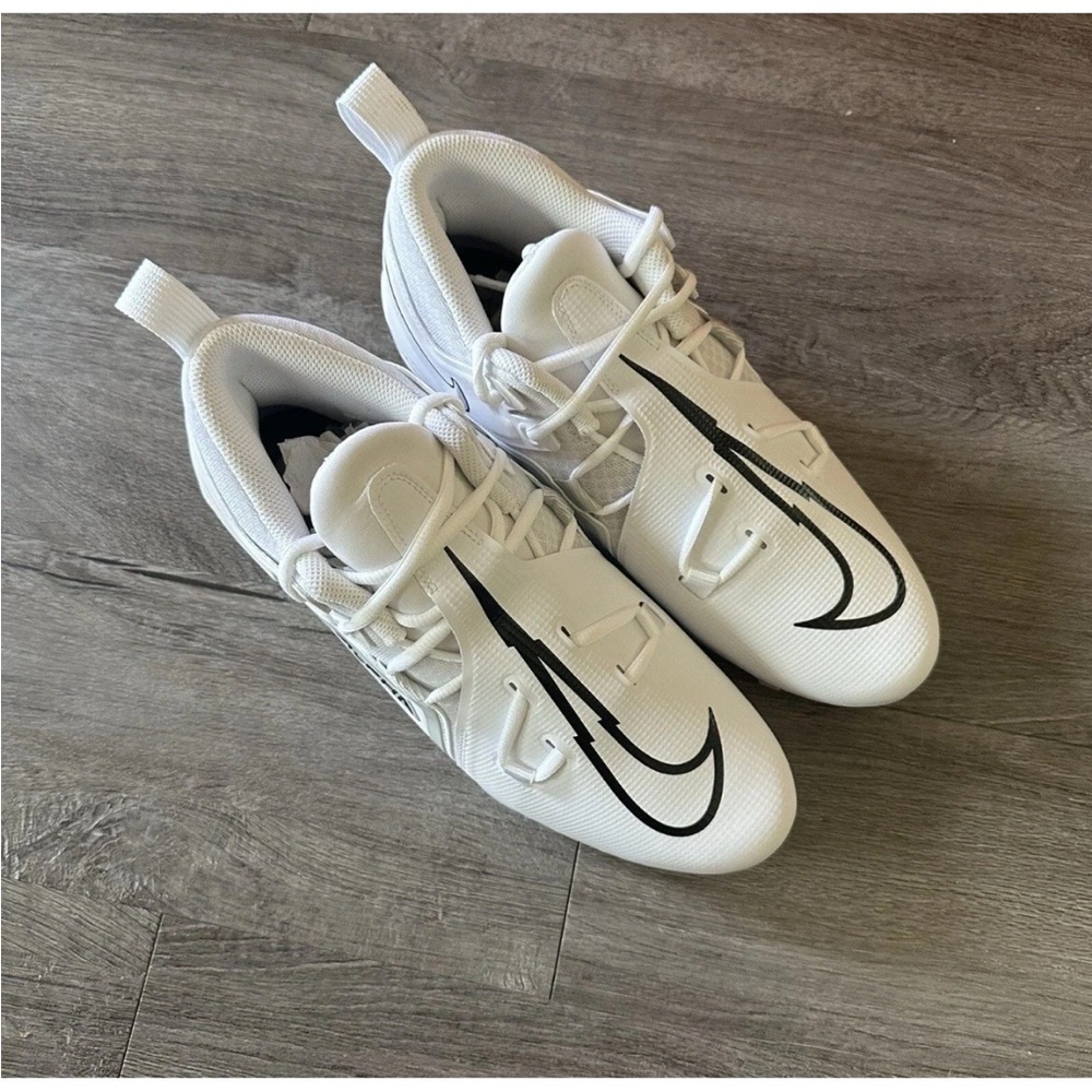 Men’s Nike Alpha Menace Pro 3 White Black Pure Platinum‎ Football Cleats - Picture 6 of 8